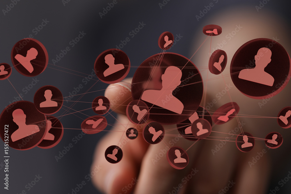 Poster image depicts a network of interconnected people, symbolizing global communication and collaboration