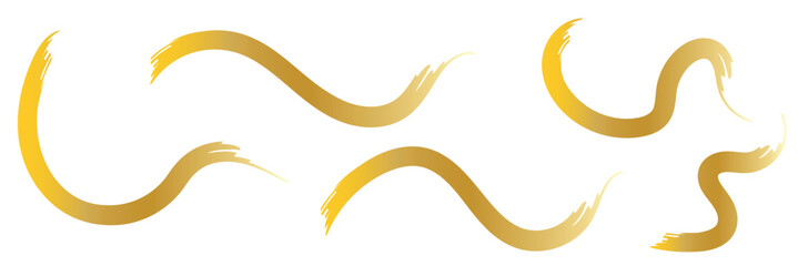 Luxury decoration text box golden brush element template design png file on background.