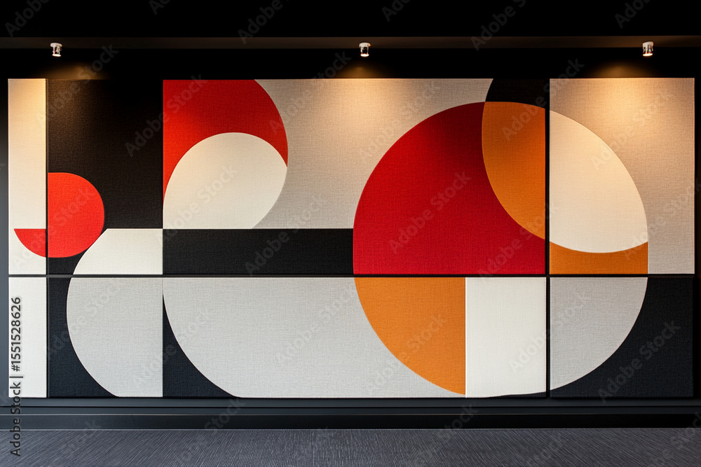 Poster geometric shapes in a dynamic minimalist design