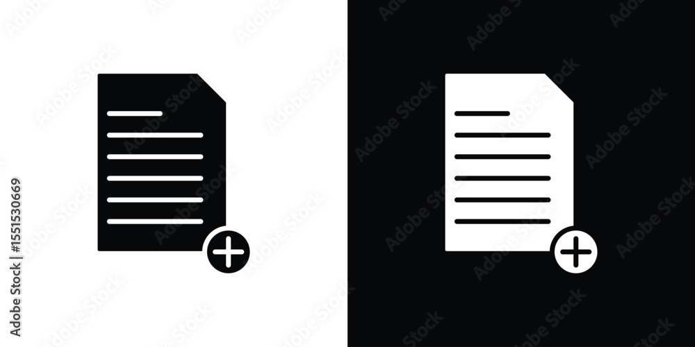 Aufkleber add document icon. design for website and mobile apps.