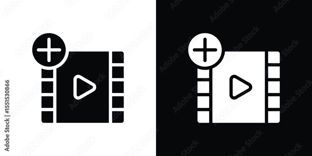 Poster add video icon. design for website and mobile apps.