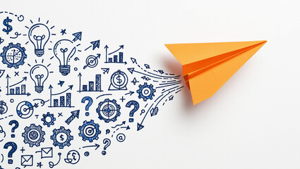 Innovative Ideas Taking Flight A Visual Metaphor for Business Growth and Strategy