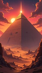 Majestic Pyramid at Sunset