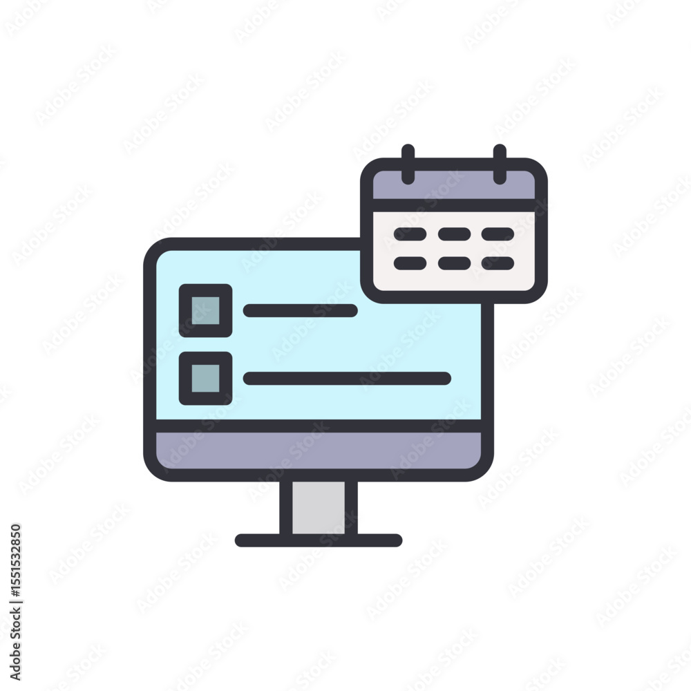 Poster scheduling appointments and events on a digital computer system