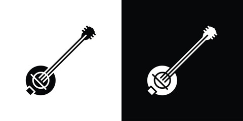 Banjo icon vector, Symbol, logo illustrations