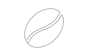 Continuous single line coffee bean pattern. Whole healthy organic coffee bean, Minimalist continuous, Minimalist continuous one line drawing of coffee beans. Elegant and modern design.