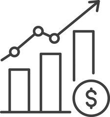 Financial Growth Chart: Business Profit & Investment Success