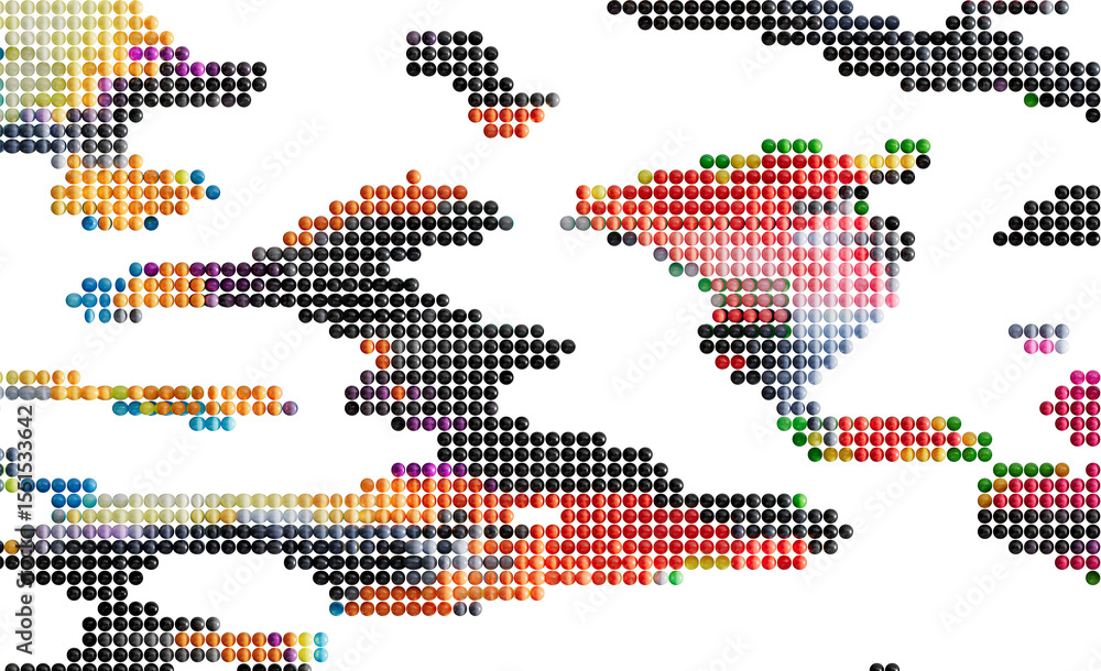 Poster colorful abstract background with dots. perfect for presentations or designs.
