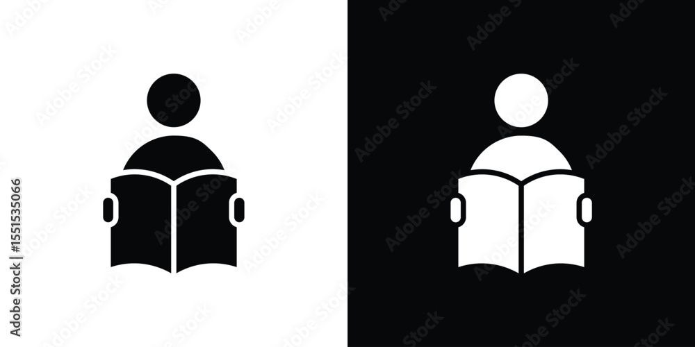 Poster book open reader icon. design for website and mobile apps.