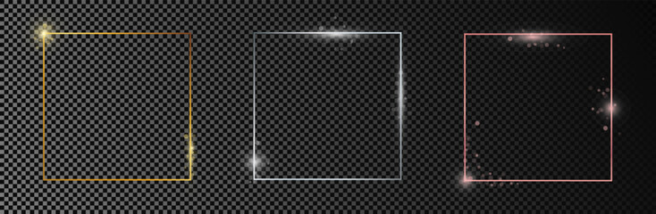 Set of three square frames