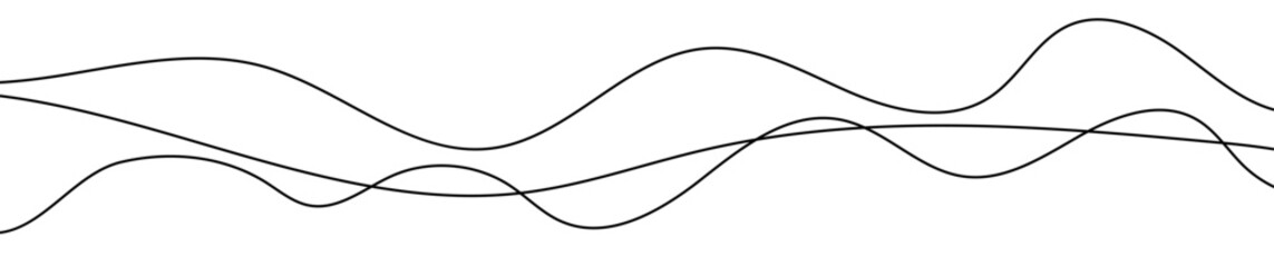 Thin curved wavy lines
