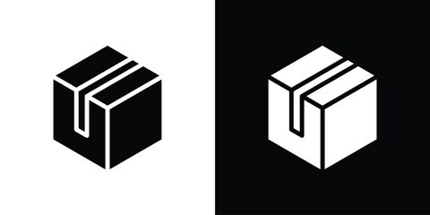 Box icon vector, Symbol, logo illustrations