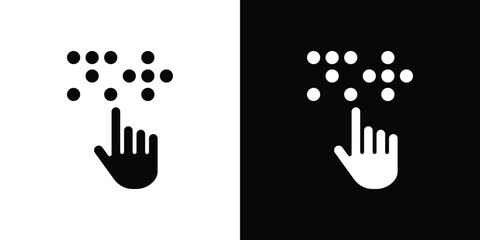 Braille icon vector, Symbol, logo illustrations