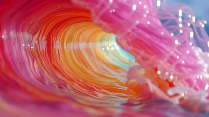 Vibrant, colorful wave ideal for backgrounds, designs, and concepts related to creativity, happiness, energy, and diversity. Perfect for vibrant designs and rainbow themed projects. - Powered by Adobe