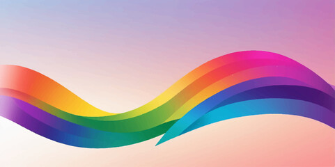 Abstract colourful rainbow wave vector illustration design with a light blue and orange pattern
