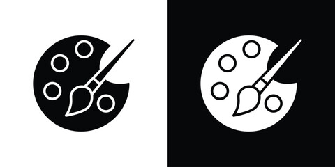 Brush and Palette icon. Design for website and mobile apps.
