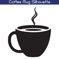 Coffee mug silhouette vector isolated on a white background