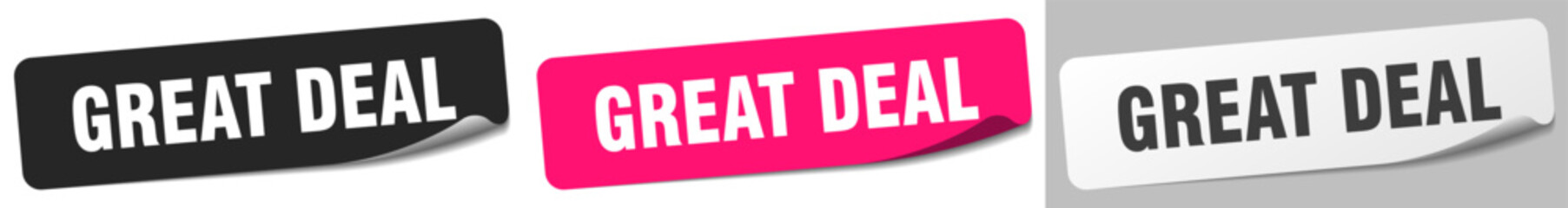 great deal sticker. great deal sticker set on white background