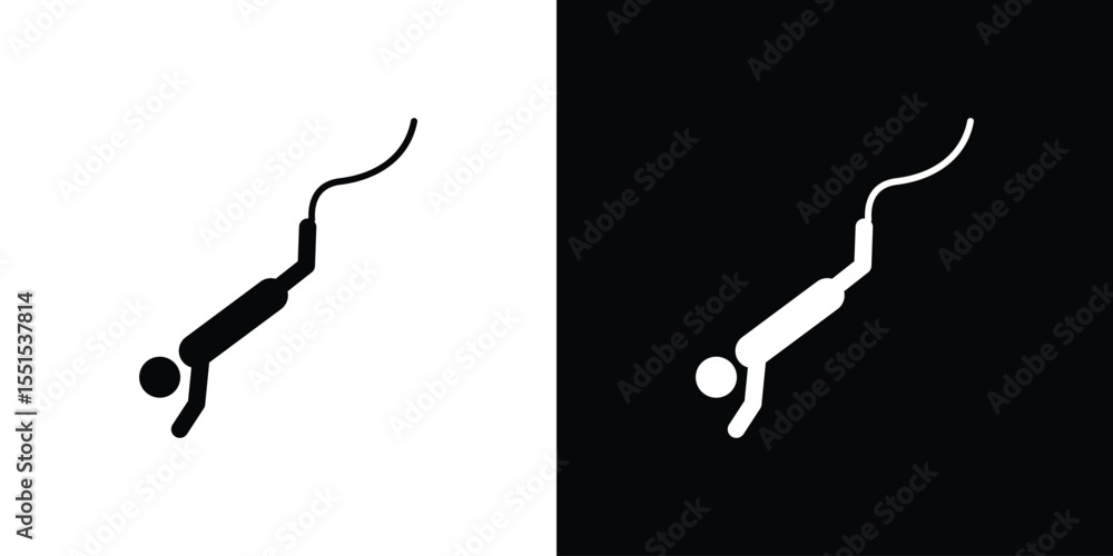 Poster bungee jumping icon. design for website and mobile apps.