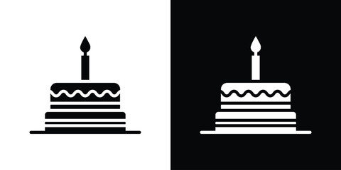 Cake icon. Design for website and mobile apps.
