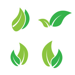 Green leaf logo vector template element symbol design,eps10