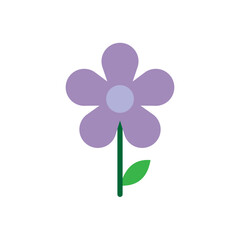 Fototapeta premium Vector illustration of a beautiful flower in flat style isolated on white background