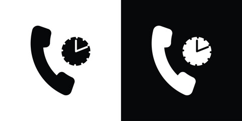 Call duration icon vector, Symbol, logo illustrations