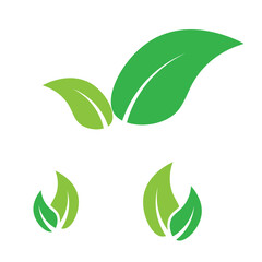 Green leaf logo vector template element symbol design,eps10