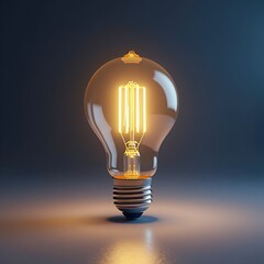 Illuminated Filament Light Bulb