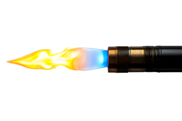 Chef's torch with precision flame control isolated on white background