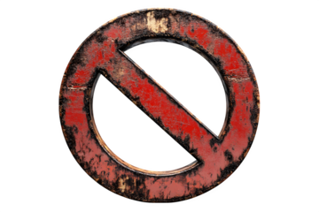 Circle with line symbol isolated on white background, minimalist no entry sign