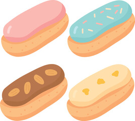 Assorted Flavored Eclairs
