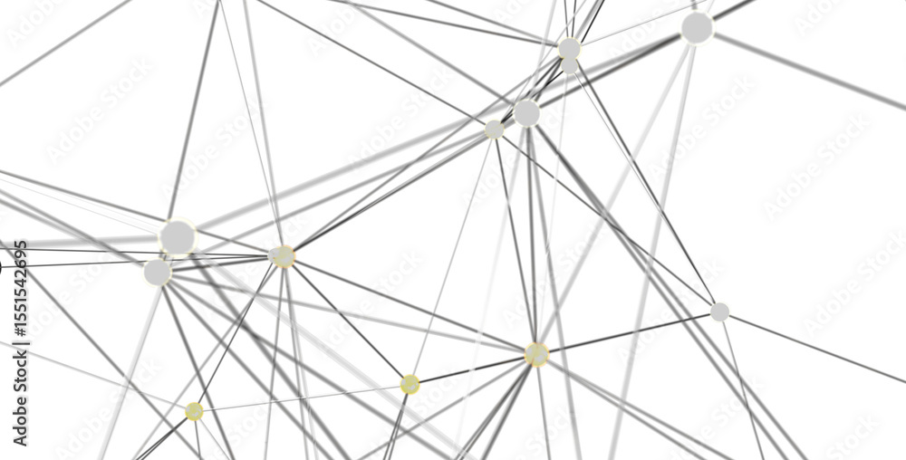Poster Abstract image of connected lines and dots, representing network, technology, or connection.