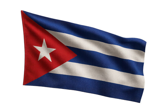 Detailed realistic flag of Cuba on a transparent background, independence day - Powered by Adobe