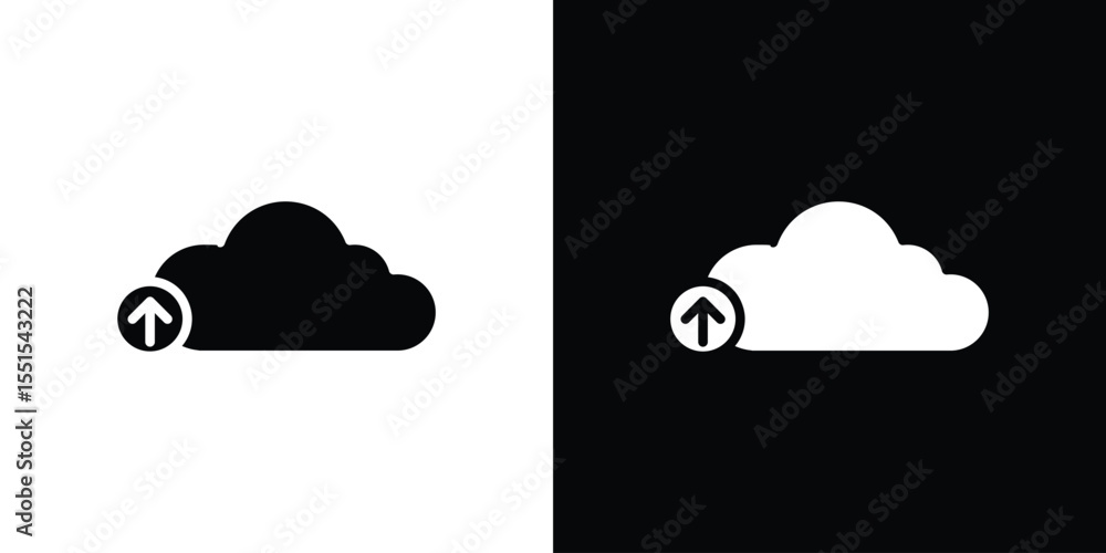 Poster cloud upload icon. design for website and mobile apps.