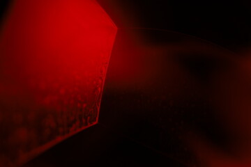 Red reflections of liquid in macro, red liquid surface, bubbles in macro, connection of bubbles in macro, cell from liquid, horror background