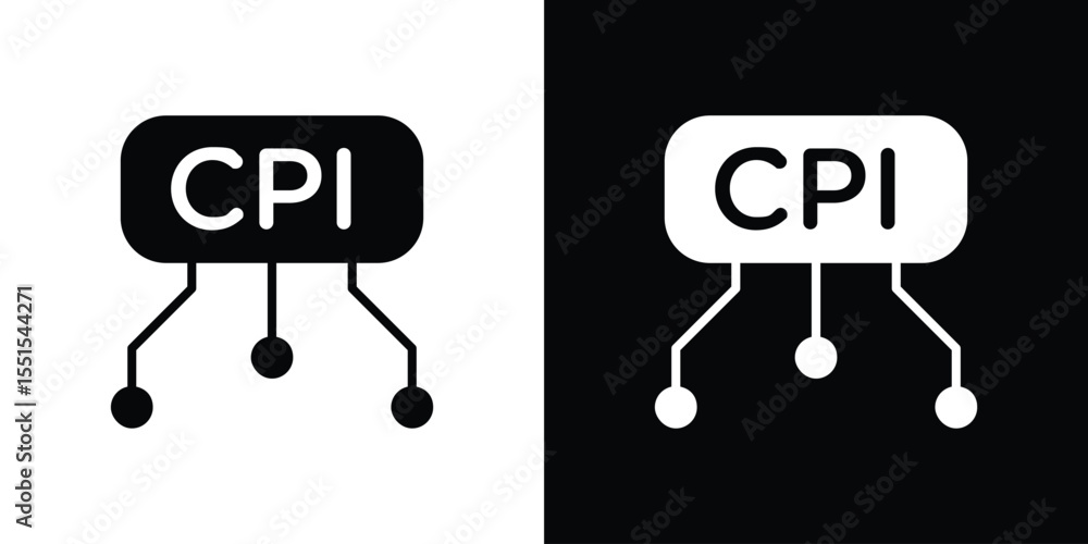 Poster consumer prices index icon. design for website and mobile apps.