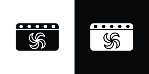 Convection turbofan stove icon. Design for website and mobile apps.