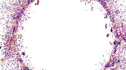 Sparkling star confetti border. Perfect for invitations, cards, and festive designs.