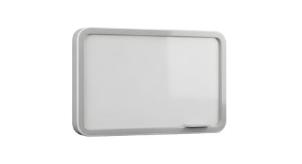 Blank white whiteboard 3d rendered isolated on white background