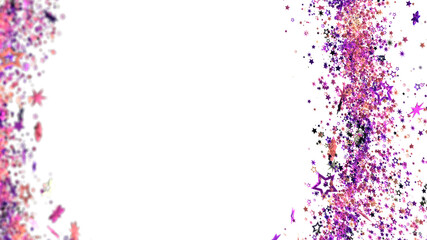 Festive background with pink and purple glitter stars. Perfect for holidays, celebrations, or magical designs.