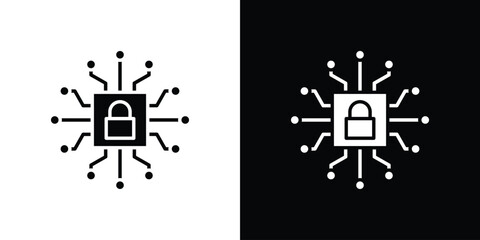 Cyber security icon vector, Symbol, logo illustrations
