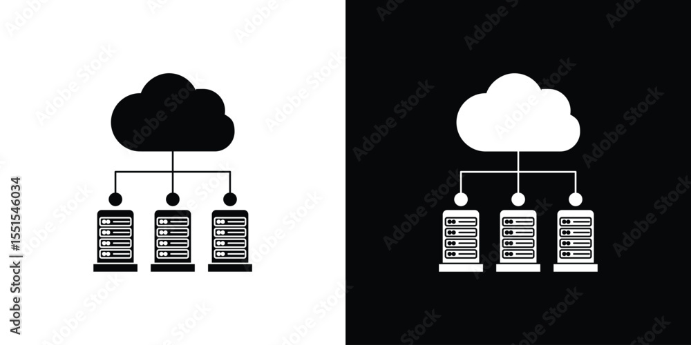 Poster data center icon. design for website and mobile apps.
