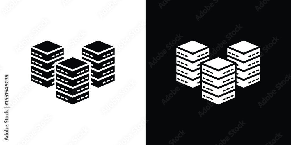 Poster data center icon. design for website and mobile apps.