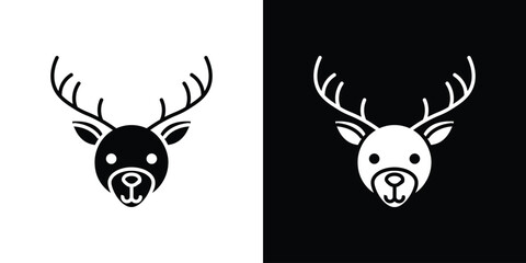 Deer rudolph icon vector, Symbol, logo illustrations