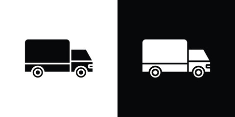 Delivery van icon vector, Symbol, logo illustrations