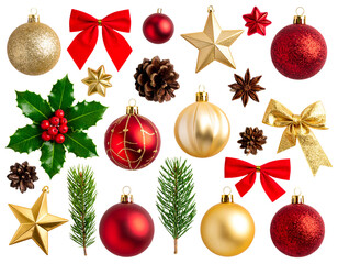  Festive Christmas Decoration Elements – Transparent PNG