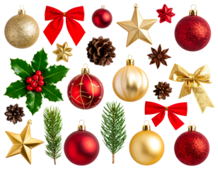  Festive Christmas Decoration Elements – Transparent PNG