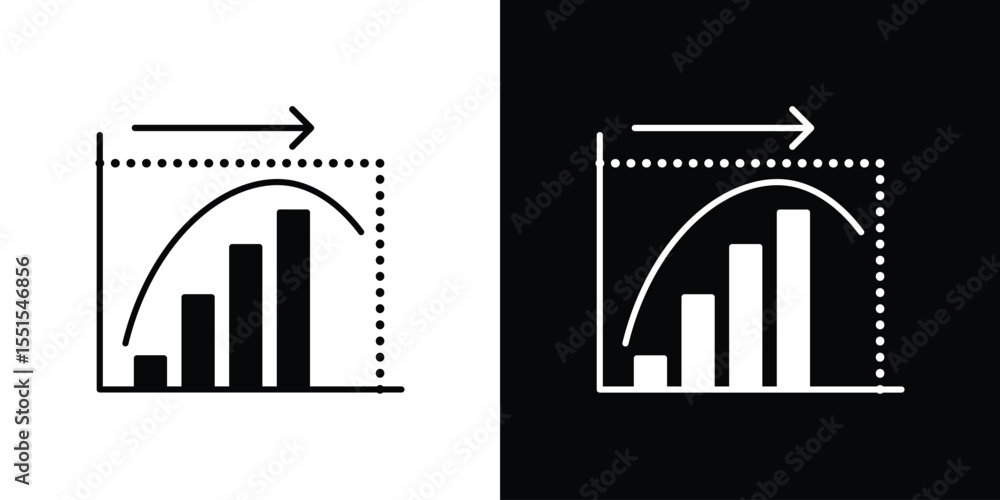 Poster diminishing returns icon. design for website and mobile apps.