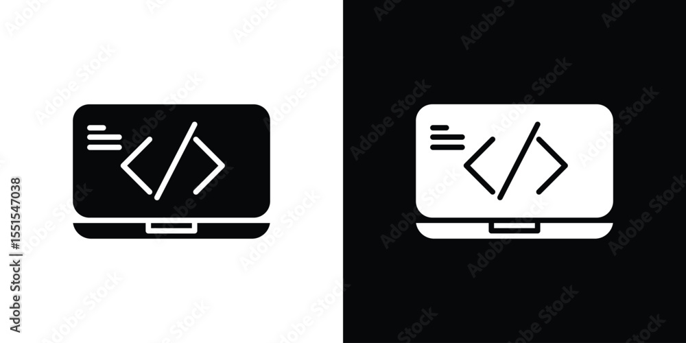 Fototapete Display code icon. Design for website and mobile apps.